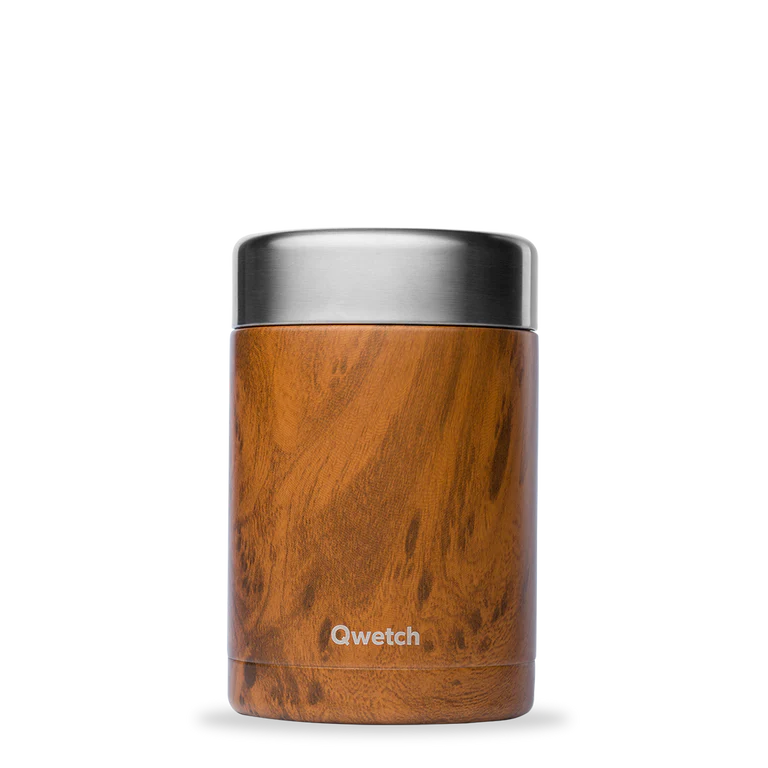 Qwetch Lunch en soep box isothermisch hout 600ml - 9362